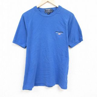 ラルフローレン(Ralph Lauren)のXL★古着 ラルフローレン Ralph Lauren ポロスポーツ 半袖 ブランド Tシャツ メンズ ワンポイントロゴ 大きいサイズ コットン ラグラン クルーネック 青 ブルー 【spe】 24apr15 中古(Tシャツ/カットソー(半袖/袖なし))