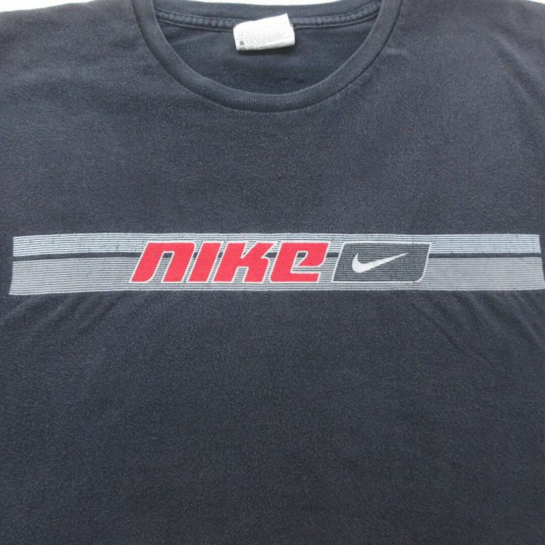 NIKE(ナイキ)のXL★古着 ナイキ NIKE 半袖 ビンテージ Tシャツ メンズ 00年代 00s ビッグロゴ 大きいサイズ コットン クルーネック 黒 ブラック 24apr15 中古 メンズのトップス(Tシャツ/カットソー(半袖/袖なし))の商品写真