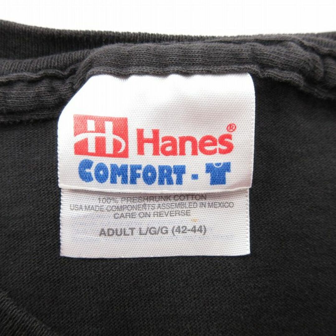 Hanes(ヘインズ)のL★古着 ヘインズ Hanes 半袖 ビンテージ Tシャツ メンズ 00年代 00s ROPER コットン クルーネック 黒 ブラック 24apr15 中古 メンズのトップス(Tシャツ/カットソー(半袖/袖なし))の商品写真