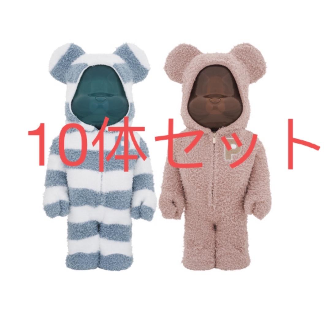 BE@RBRICK(ベアブリック)のGELATO PIQUE  400％ (MINT+BEIGE) 10体セット ハンドメイドのおもちゃ(フィギュア)の商品写真