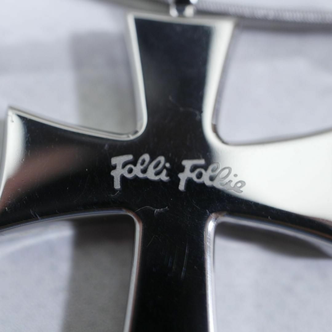 Folli Follie(フォリフォリ)の【匿名配送】 フォリフォリ ネックレス シルバー 十字架 ラインストーン レディースのアクセサリー(ネックレス)の商品写真