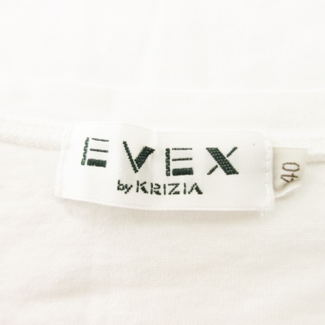 EVEX by KRIZIA Tシャツ 七分袖 プリント ヒョウ柄 40 白 レディースのトップス(その他)の商品写真