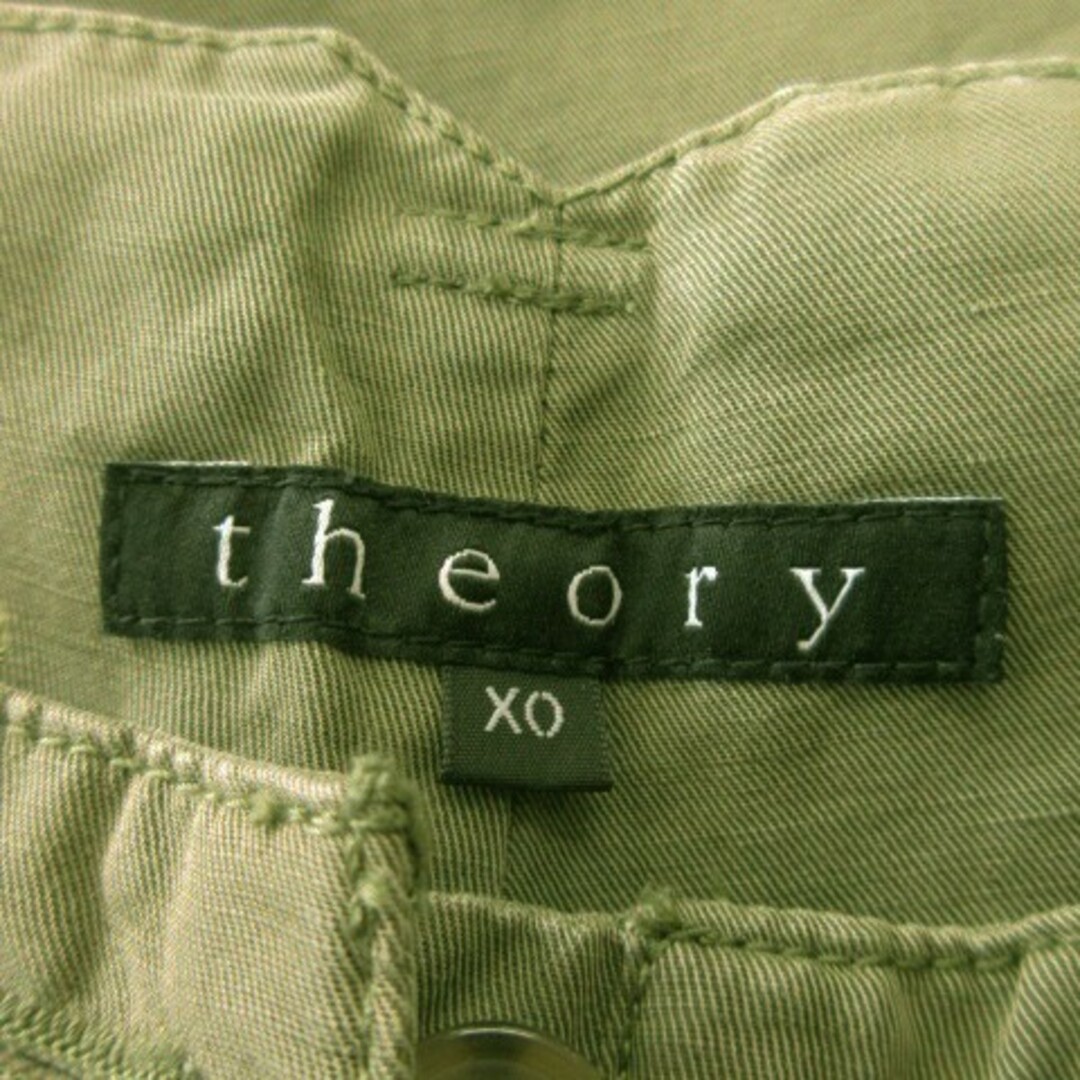 theory(セオリー)のセオリー パンツ テーパード アンクル 麻 リネン アースカラー XO カーキ レディースのパンツ(その他)の商品写真