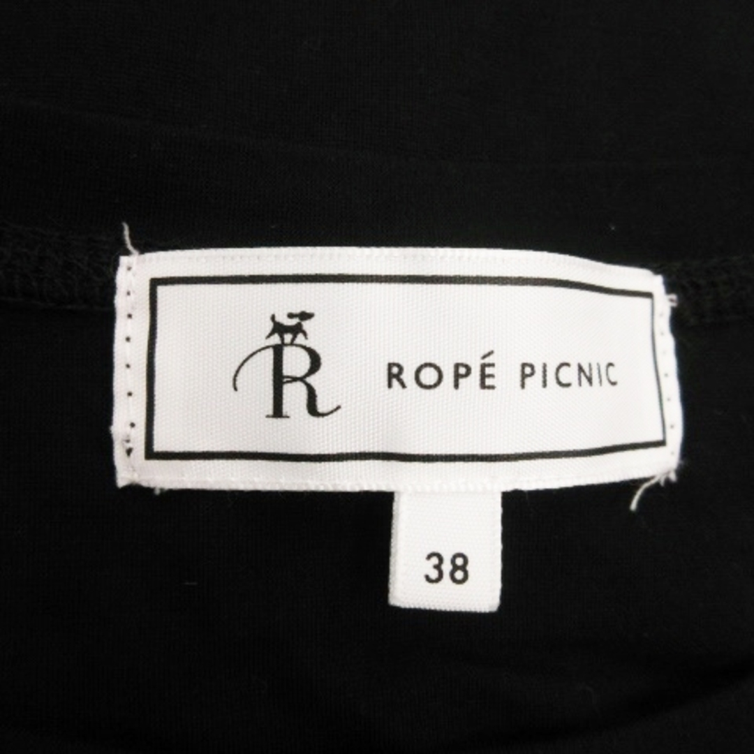Rope' Picnic(ロペピクニック)のロペピクニック カットソー 半袖 ストレッチ フリル 裾ラウンド 38 黒 レディースのトップス(カットソー(半袖/袖なし))の商品写真