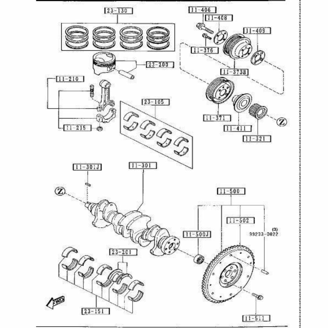 マツダ(マツダ)のマツダ ファミリア プーリー ボス 自動車/バイクの自動車(車種別パーツ)の商品写真