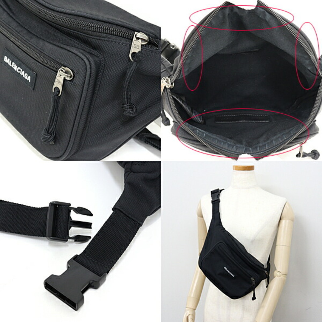 Balenciaga(バレンシアガ)のバレンシアガ BALENCIAGA ボディバッグ EXPLORER BELTPACK ベルトバッグ 482389 ブラック 【中古】Aランク メンズのバッグ(ウエストポーチ)の商品写真