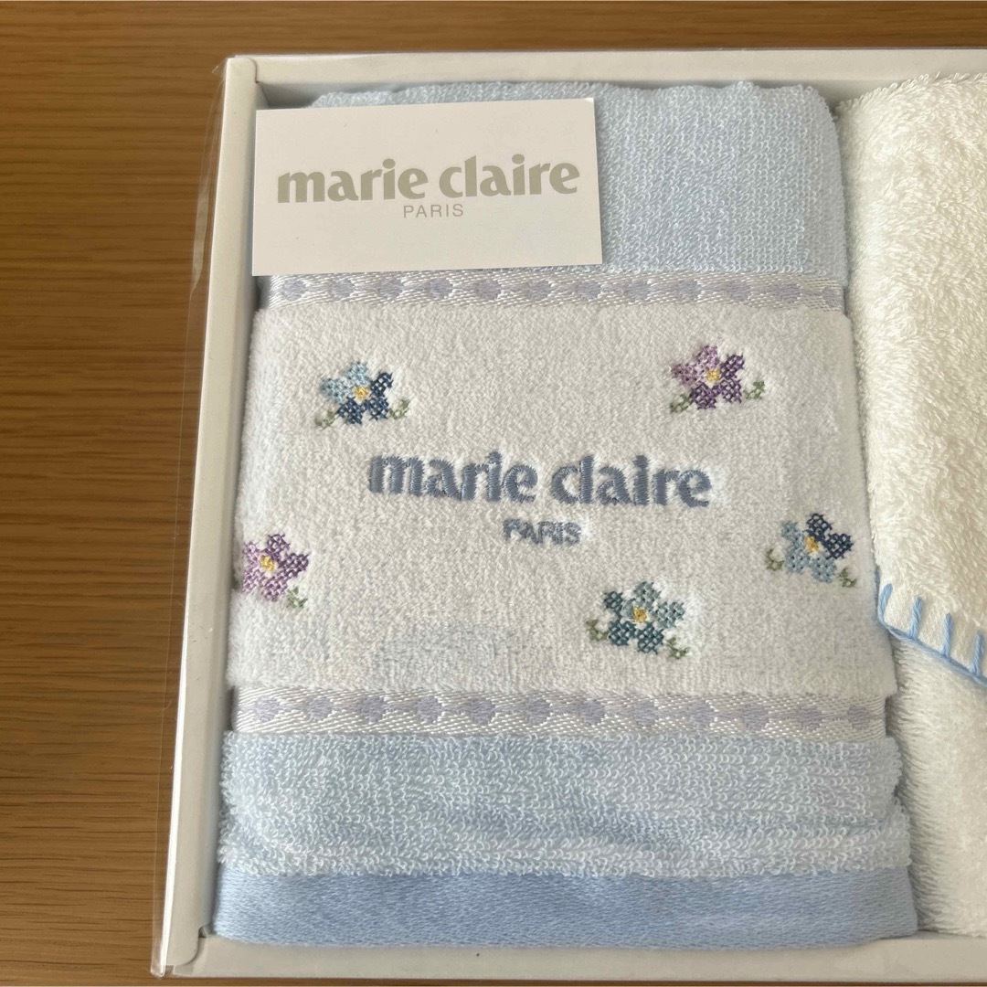 Marie Claire(マリクレール)のmarie claire フェイスタオル2枚セット インテリア/住まい/日用品の日用品/生活雑貨/旅行(タオル/バス用品)の商品写真