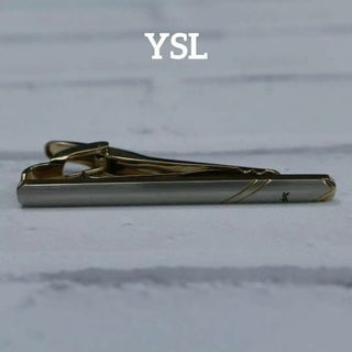 イヴサンローラン(Yves Saint Laurent)の【匿名配送】YSL イヴサンローラン タイピン ゴールド ロゴ シンプル 3(ネクタイピン)