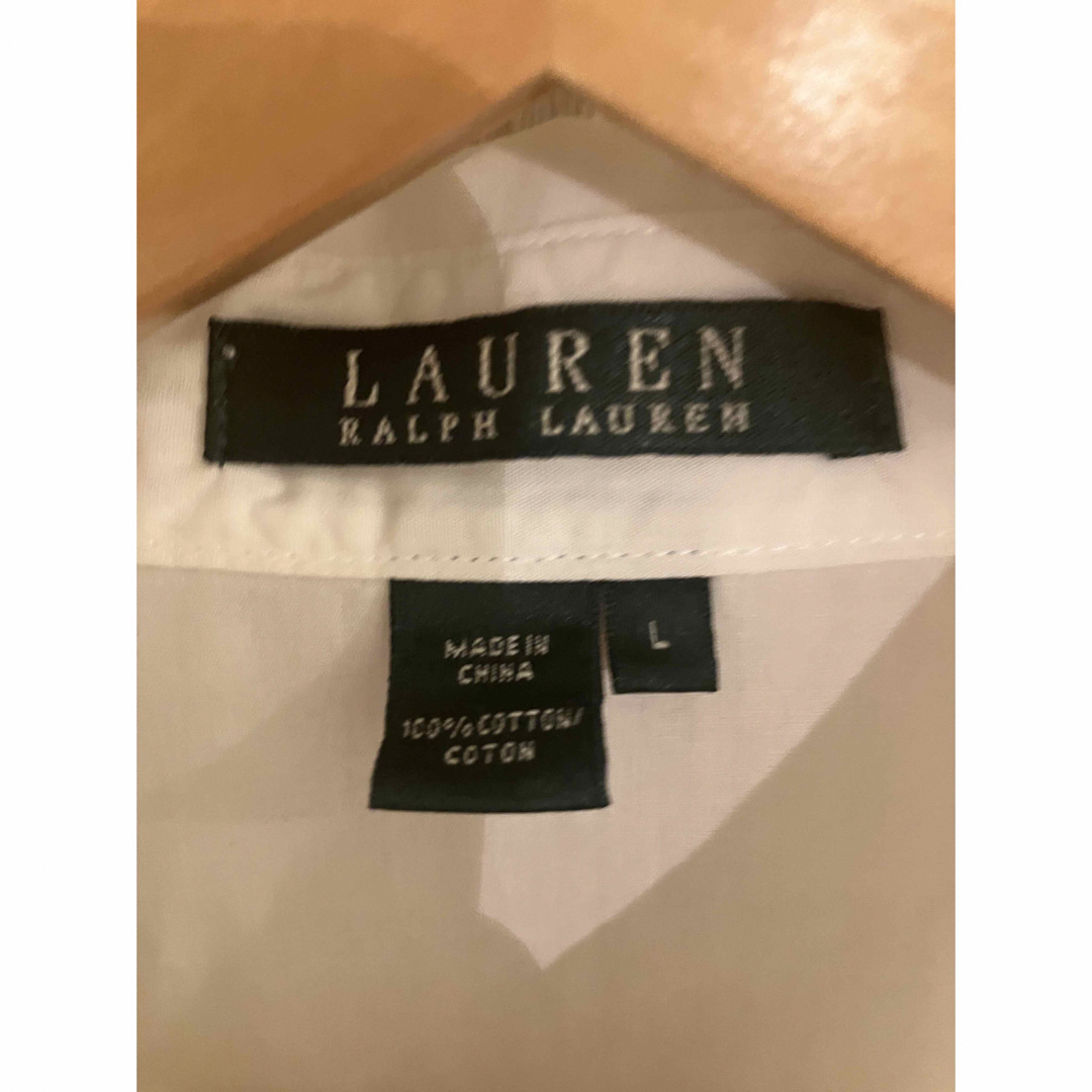 POLO RALPH LAUREN(ポロラルフローレン)の美品　ラルフローレン　RALPH レディース　半袖　パフ　スリーブ　シャツ　白 レディースのトップス(シャツ/ブラウス(半袖/袖なし))の商品写真