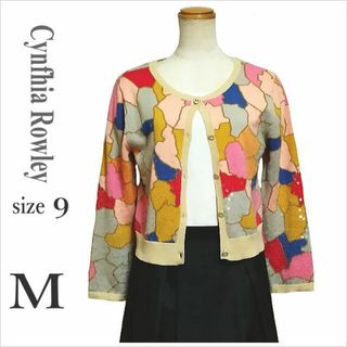 シンシアローリー(Cynthia Rowley)の［Cynthia Rowley］マルチ総柄スパンコール付きカーディガン 2 M(カーディガン)