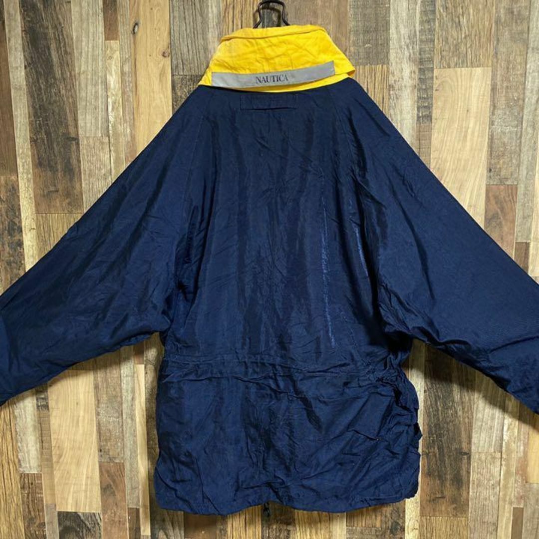 NAUTICA(ノーティカ)のノーティカ 2wayジャケット アウター Mサイズ ネイビー ロゴ USA古着 メンズのジャケット/アウター(その他)の商品写真