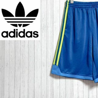 アディダス(adidas)のadidas　アディダス　ショートパンツ　スポーツ　スリーライン　ブルー　L(その他)