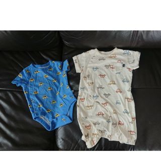 ベビーギャップ(babyGAP)の車柄 ロンパース 50～70cm セット(ロンパース)