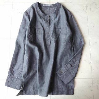 Theory luxe - セオリーリュクス ノーカラー プルオーバー 長袖 シャツ 40 グレー キレカジ