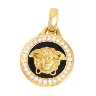 VERSACE - ヴェルサーチ メデューサ メダリオン ダイヤ ペンダントトップ 750 18K (K18YG) ユニセックス VERSACE [美品] 【中古】 【ジュエリー】