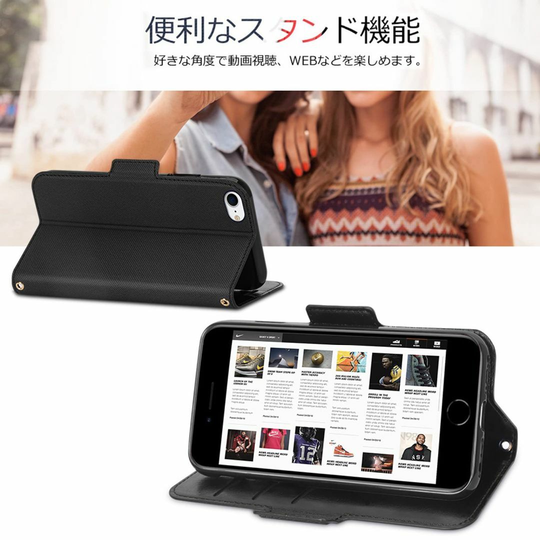 色:ブラック×レッドFYY iPhone ケース 第32世代 8  7 スマ スマホ/家電/カメラのスマホアクセサリー(その他)の商品写真