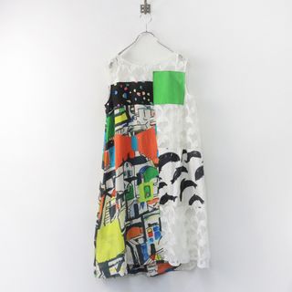 ツモリチサト(TSUMORI CHISATO)のツモリチサト TSUMORI CHISATO パッチワーク ノースリーブワンピース 2/ブラック ホワイト【2400013814423】(その他)