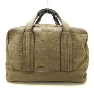 GIVENCHY(ジバンシー) ハンドバッグ - カーキ クロコ型押し加工/チェーン ヌバック