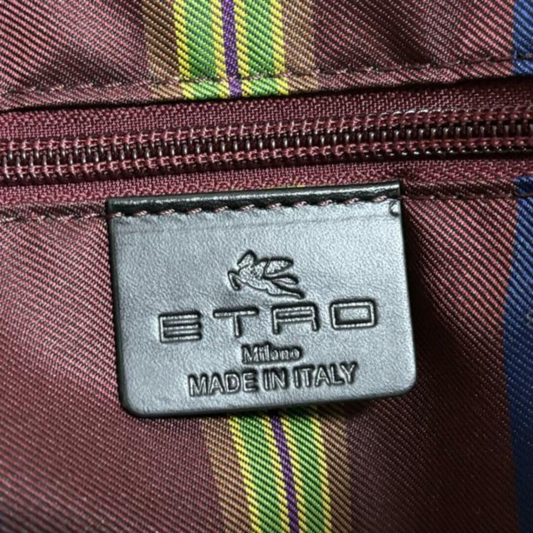 ETRO(エトロ)のETRO(エトロ) トートバッグ美品  - アイボリー×ダークブラウン×黒 ペイズリー柄 ジャガード×レザー レディースのバッグ(トートバッグ)の商品写真