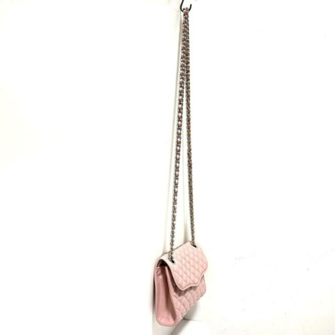 Rebecca Minkoff(レベッカミンコフ)のREBECCA MINKOFF(レベッカミンコフ) ショルダーバッグ美品  ピンク キルティング レザー レディースのバッグ(ショルダーバッグ)の商品写真