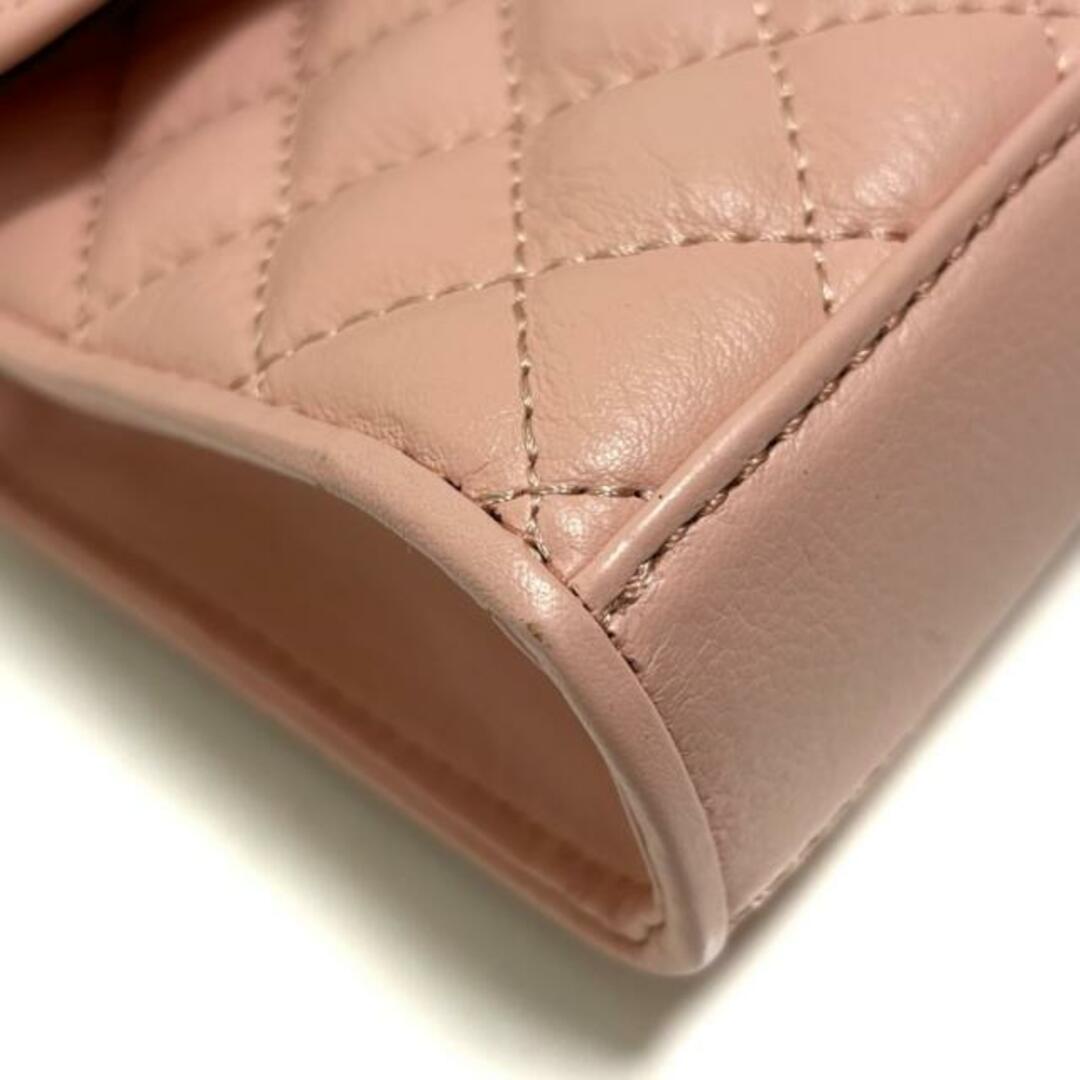 Rebecca Minkoff(レベッカミンコフ)のREBECCA MINKOFF(レベッカミンコフ) ショルダーバッグ美品  ピンク キルティング レザー レディースのバッグ(ショルダーバッグ)の商品写真