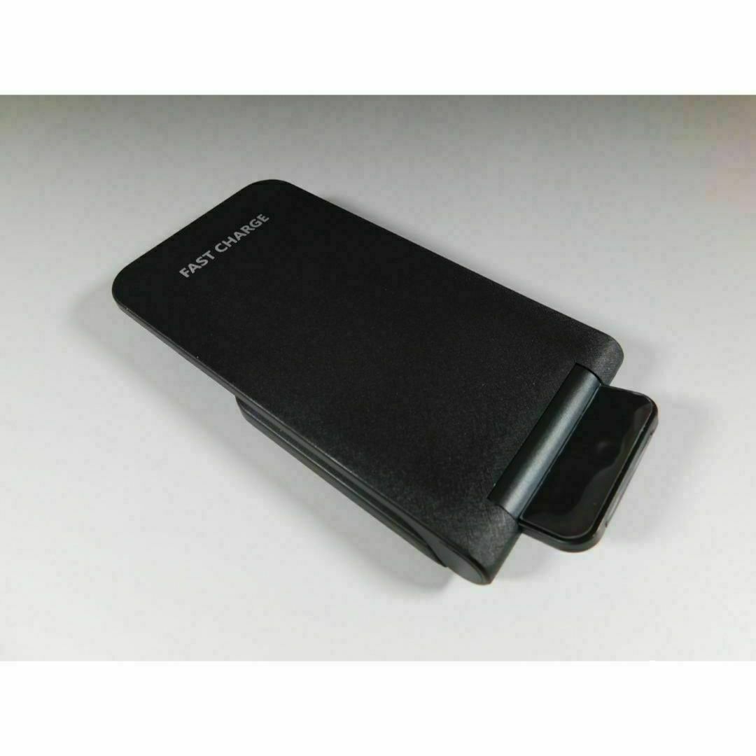 たし様専用 ワイヤレス充電器 iPhone android 黒　2個セット スマホ/家電/カメラのスマートフォン/携帯電話(バッテリー/充電器)の商品写真