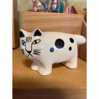 リサラーソン(Lisa Larson)の限定品　2020 リサラーソン　ふたごのねこ 白いブチのMIKA(置物)