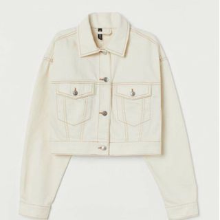 エイチアンドエム(H&M)のH&M デニムジャケット アイボリー(Gジャン/デニムジャケット)