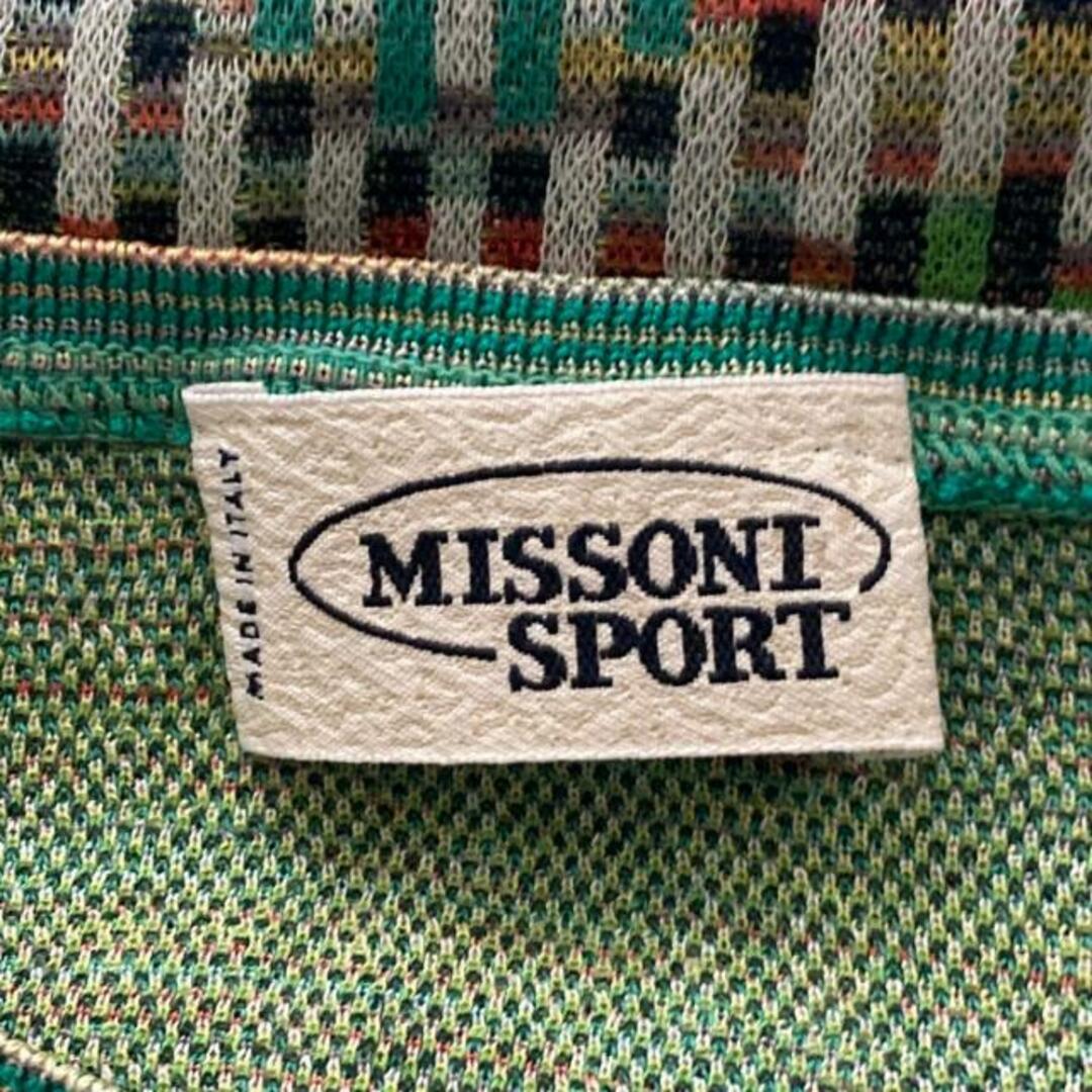 MISSONI SPORT(ミッソーニスポーツ) 半袖カットソー サイズ42 L レディース - グリーン×黒×マルチ クルーネック レディースのトップス(カットソー(半袖/袖なし))の商品写真