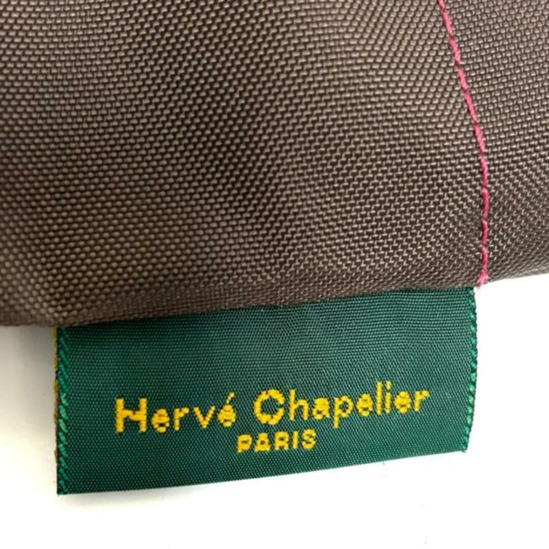 Herve Chapelier(エルベシャプリエ)のHerve Chapelier(エルベシャプリエ) トートバッグ美品  ナイロンスクエアショルダーL ダークブラウン×ピンク Nライン ナイロン レディースのバッグ(トートバッグ)の商品写真