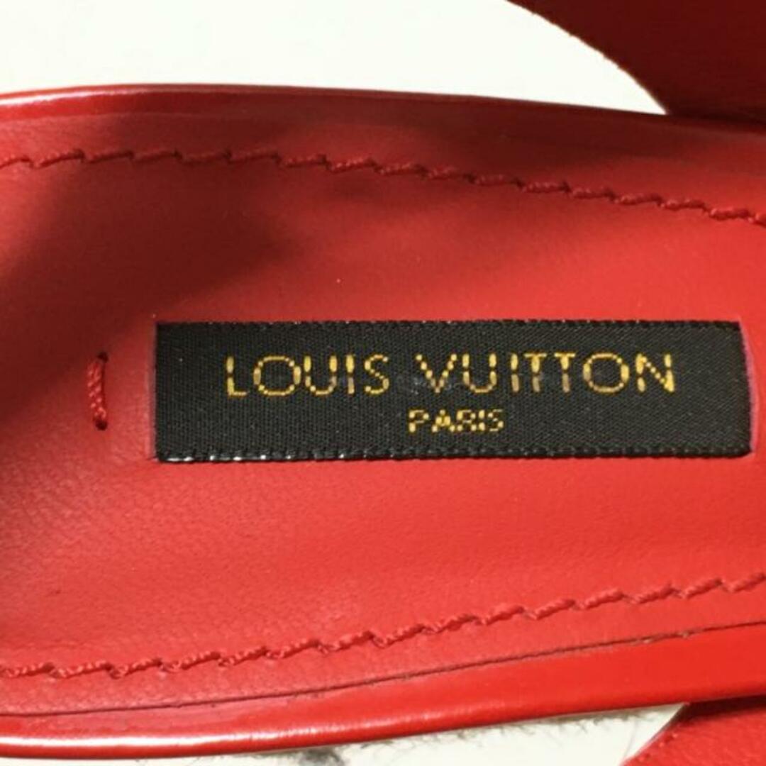 LOUIS VUITTON(ルイヴィトン)のLOUIS VUITTON(ルイヴィトン) サンダル 36 1/2 レディース - レッド×ゴールド ウェッジソール レザー×金属素材 レディースの靴/シューズ(サンダル)の商品写真
