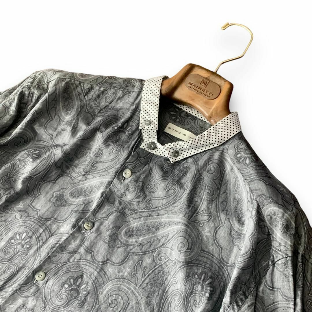 ETRO(エトロ)のC17 美品 45 XXL前後『エトロ』イタリアンコットン ペイズリー シャツ メンズのトップス(Tシャツ/カットソー(七分/長袖))の商品写真