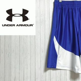 アンダーアーマー(UNDER ARMOUR)のアンダーアーマー　ショートパンツ　ハーフ　スポーツ　ビッグロゴ　ブルー　M(その他)