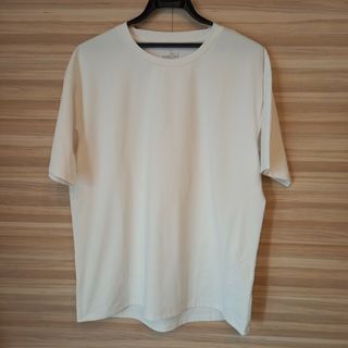 無印良品 MUJI / UPF50＋吸汗速乾Ｔシャツ男女兼用Ｌ・白