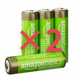 【新品】2点　Amazonベーシック 充電池 充電式ニッケル水素電池 単3形4個