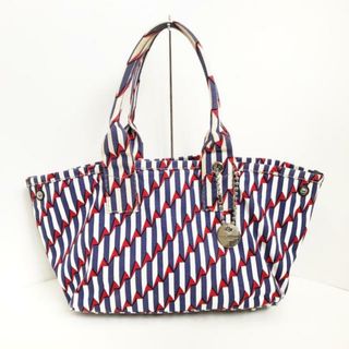 MARC JACOBS - MARC JACOBS(マークジェイコブス) トートバッグ - M008370 アイボリー×ネイビー×レッド キャンバス