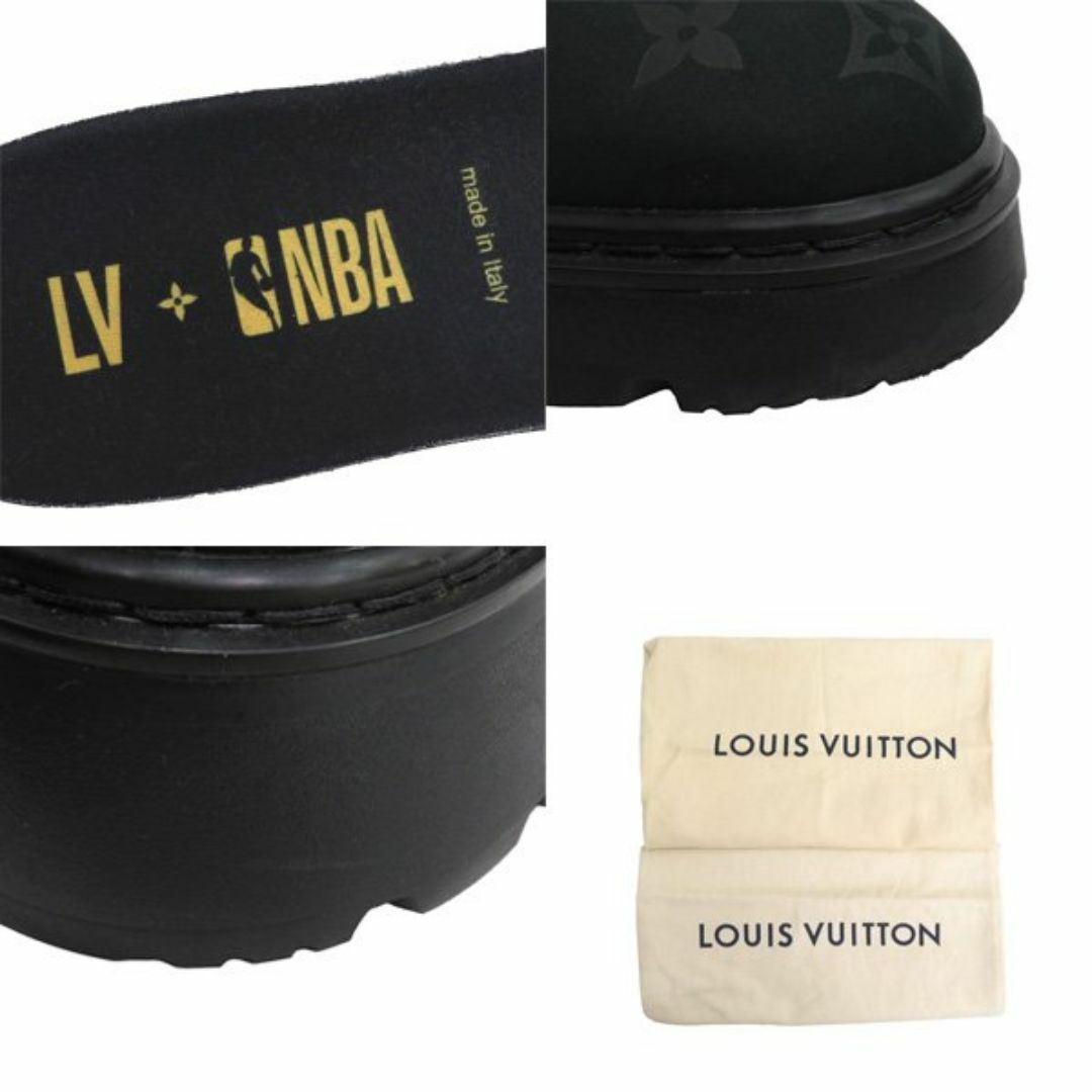 LOUIS VUITTON(ルイヴィトン)の美品 ルイヴィトン LV × NBA LVボールド ライン モノグラム レザー レースアップ アンクル ブーツ シューズ 46421 メンズの靴/シューズ(ブーツ)の商品写真