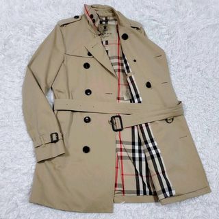 バーバリー(BURBERRY)の極美品 S バーバリー CHELSEAトレンチコート ベージュ 大判ノバチェック(トレンチコート)