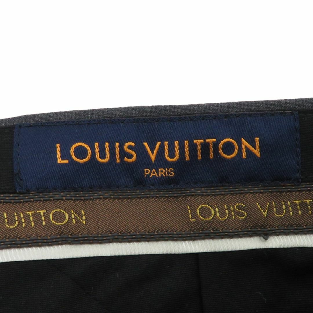 LOUIS VUITTON(ルイヴィトン)の美品 ルイヴィトン GASTON FIT LVイニシャル サイドストラップ ウール スラックス トラウザー パンツ ビジネス フォーマル 46414 メンズのパンツ(スラックス)の商品写真