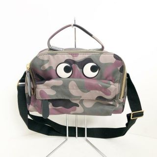 アニヤハインドマーチ(ANYA HINDMARCH)のAnya Hindmarch(アニヤハインドマーチ) ショルダーバッグ美品  アイズ カモ クロスボディ 5050925159623 カモグリーン(カーキ×ブラウン×マルチ) 2way ナイロン×レザー(ショルダーバッグ)