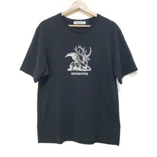 アンダーカバー(UNDERCOVER)のUNDER COVER(アンダーカバー) 半袖Tシャツ サイズ3 L メンズ美品  - 黒×白 クルーネック(Tシャツ/カットソー(半袖/袖なし))