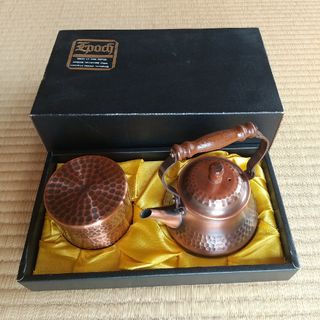 純銅製の急須＆茶筒(金属工芸)