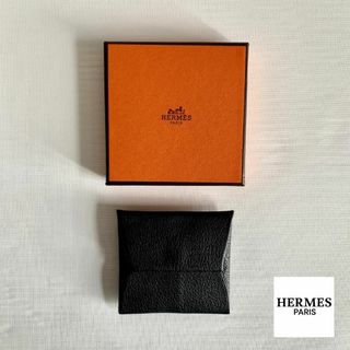 エルメス(Hermes)のほぼ未使用『エルメス』バスティア 小銭入れ コインケース ブラック 黒(コインケース/小銭入れ)