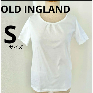 オールドイングランド(OLD ENGLAND)の美品 オールドイングランド 36 Sサイズ  Tシャツ 白 綿100 丸首(Tシャツ(半袖/袖なし))