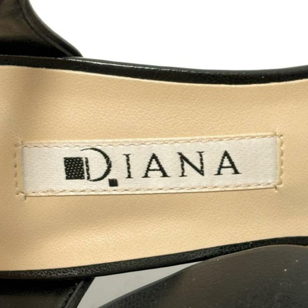 DIANA(ダイアナ)のDIANA(ダイアナ) サンダル 22 レディース美品  - 黒 グリッター×レザー レディースの靴/シューズ(サンダル)の商品写真