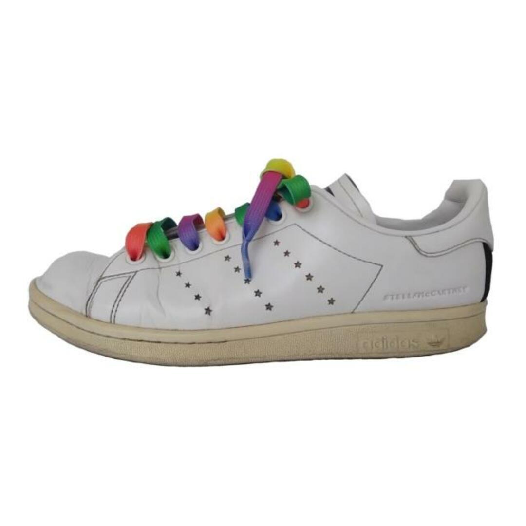 adidas by Stella McCartney(アディダスバイステラマッカートニー)のADIDAS BY STELLA McCARTNEY(アディダスバイステラマッカートニー) スニーカー 24.5 レディース - 白×黒×マルチ パンチング/スター(星) 合皮 レディースの靴/シューズ(スニーカー)の商品写真