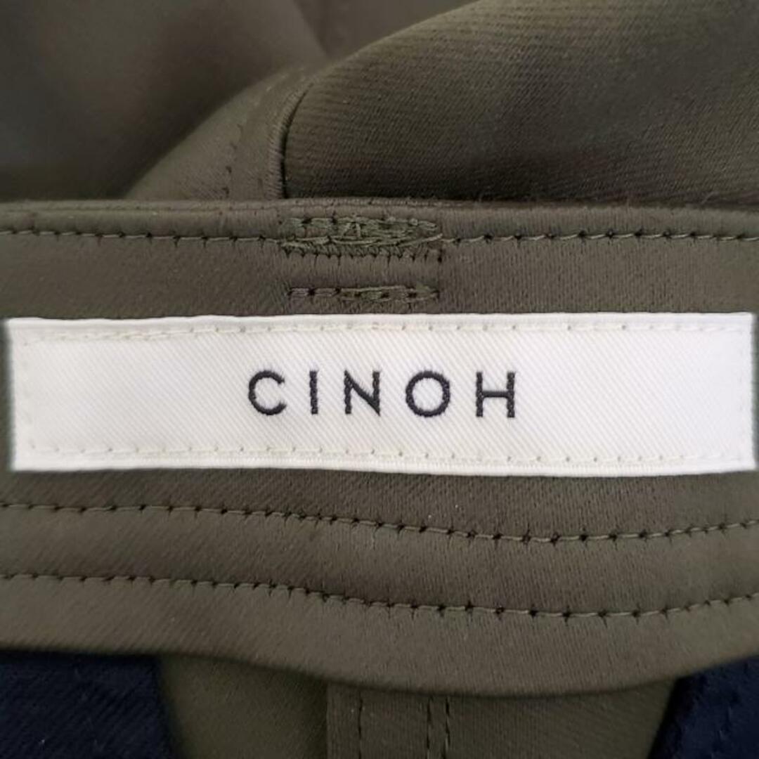 CINOH(チノ)のCINOH(チノ) パンツ サイズ36 S レディース美品  - カーキ×黒 フルレングス レディースのパンツ(その他)の商品写真