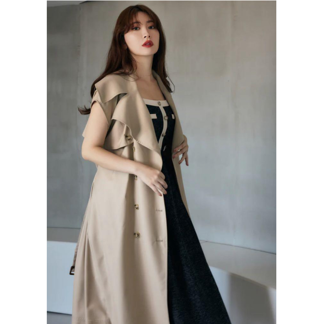 Her lip to(ハーリップトゥ)のHer lip to Sleeveless Twill Trench Dress レディースのジャケット/アウター(トレンチコート)の商品写真