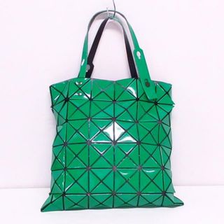 バオバオイッセイミヤケ(BaoBaoIsseyMiyake)のBAOBAO ISSEYMIYAKE(バオバオイッセイミヤケ) トートバッグ - グリーン×黒 PVC(塩化ビニール)×ポリエステル(トートバッグ)