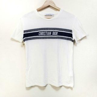 Christian Dior - DIOR/ChristianDior(ディオール/クリスチャンディオール) 半袖Tシャツ サイズS レディース - 143T04A4043 白×ダークネイビー クルーネック